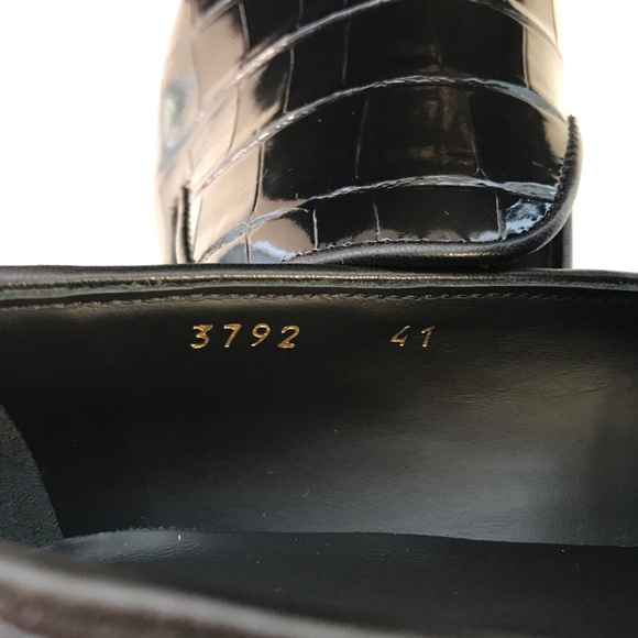 New Original Versace Men Croc Embossed Calfskin Smoking Slipper - Picture 9 of 12